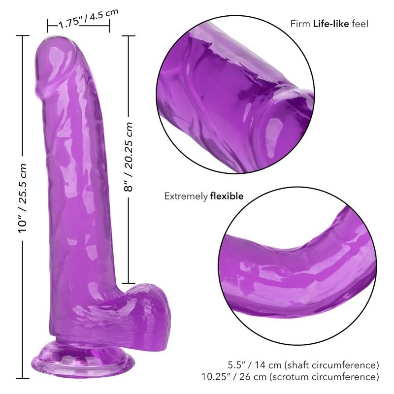 CALEXOTICS - SIZE QUEEN DILDO PURPLE 20.3 CM - Image 5