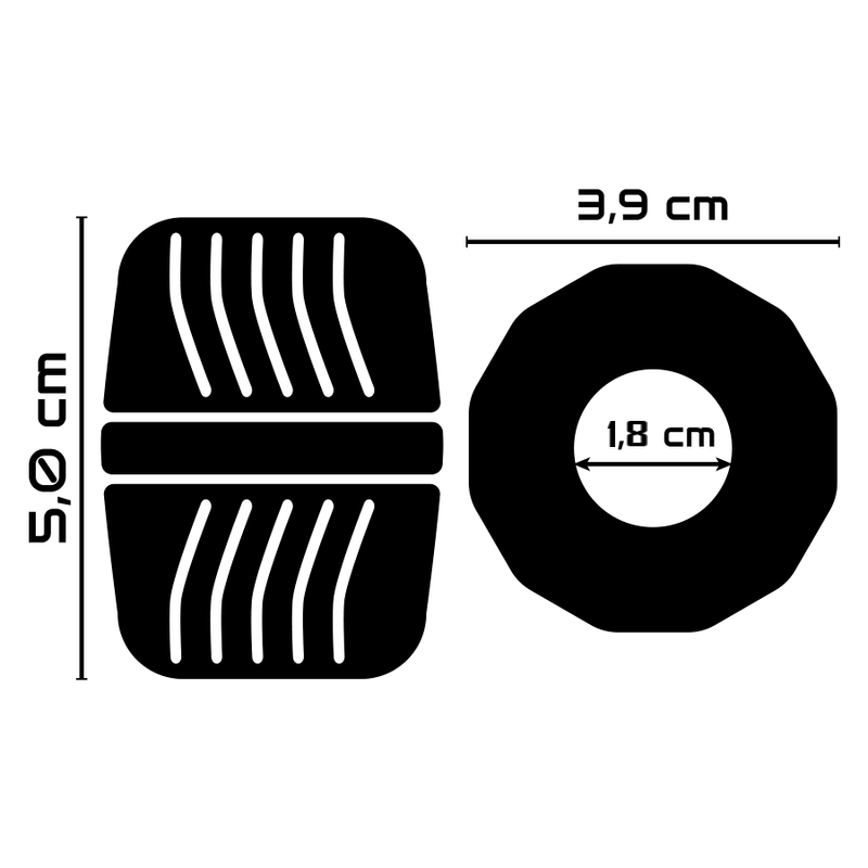 POWERING - SUPER FLEXIBLE AND RESISTANT PENIS RING 5 CM PR11 BLACK - Image 3