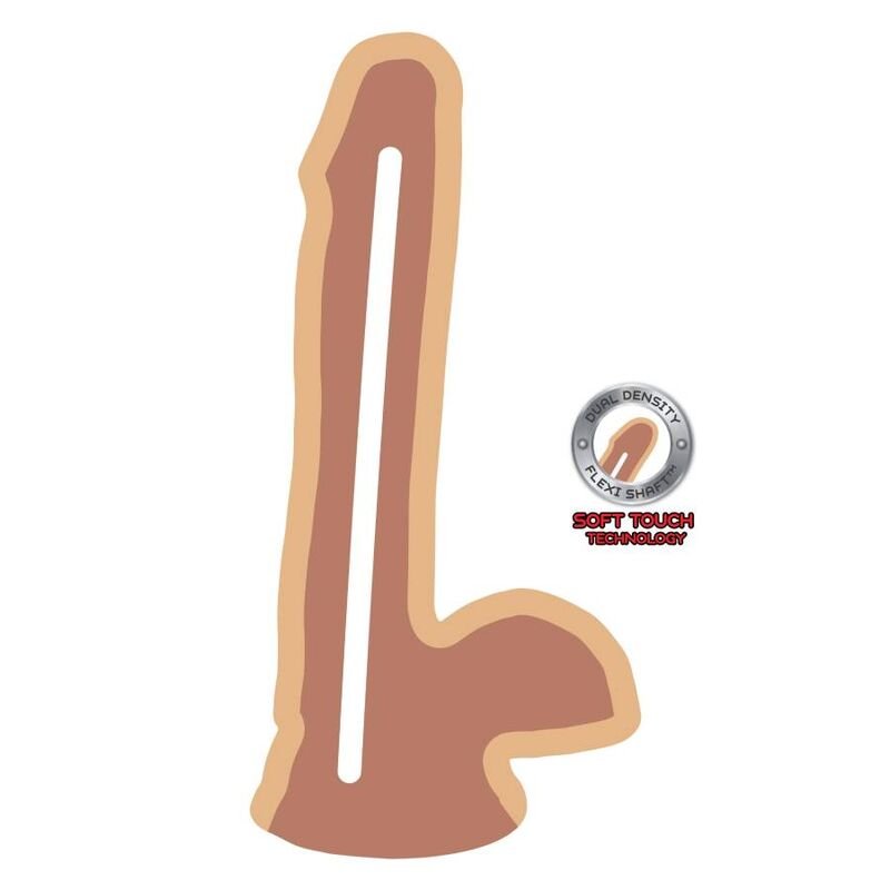 GET REAL - DUAL DENSITY DILDO 17 CM BALLS SKIN - Image 3