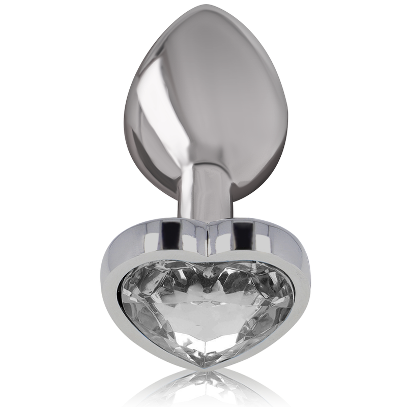 INTENSE - ANAL PLUG METAL ALUMINUM WHITE HEART SIZE L - Image 2