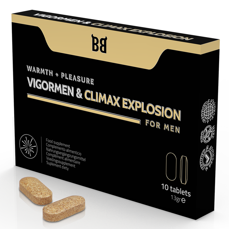 BLACK BULL - VIGORMEN  CLIMAX EXPLOSION GREATER PLEASURE FOR MEN 10 CAPSULES