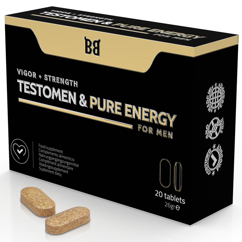 BLACK BULL - TESTOMEN  PURE ENERGY ENHANCER FOR MEN 20 CAPSULES