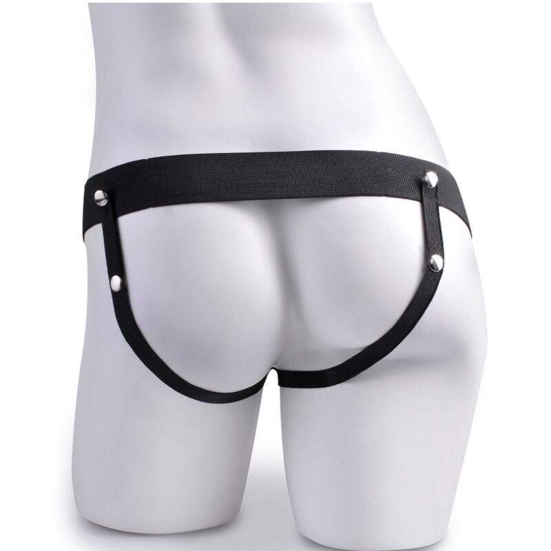 FETISH FANTASY SERIES - ADJUSTABLE HARNESS REMOTE CONTROL REALISTIC PENIS WITH RECHARGEABLE TESTICLES AND VIBRATOR 15 CM - Image 5