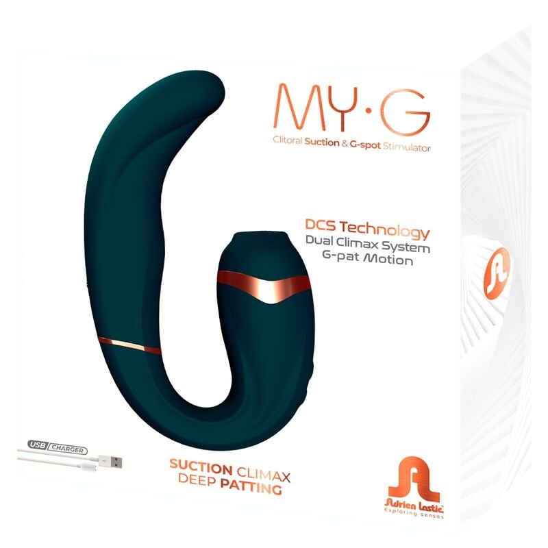 ADRIEN LASTIC - MYG CLITORIS SUCKER AND G-SPOT STIMULATOR DARK GREEN - Image 5