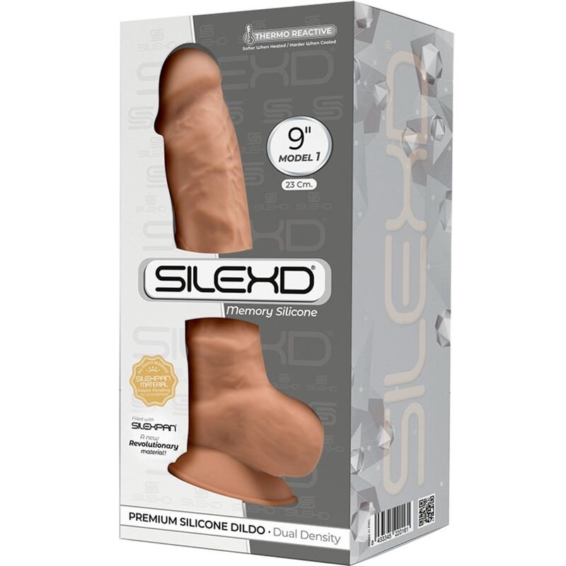 SILEXD - MODEL 1 REALISTIC PENIS PREMIUM SILEXPAN SILICONE CARAMEL 23 CM - Image 3
