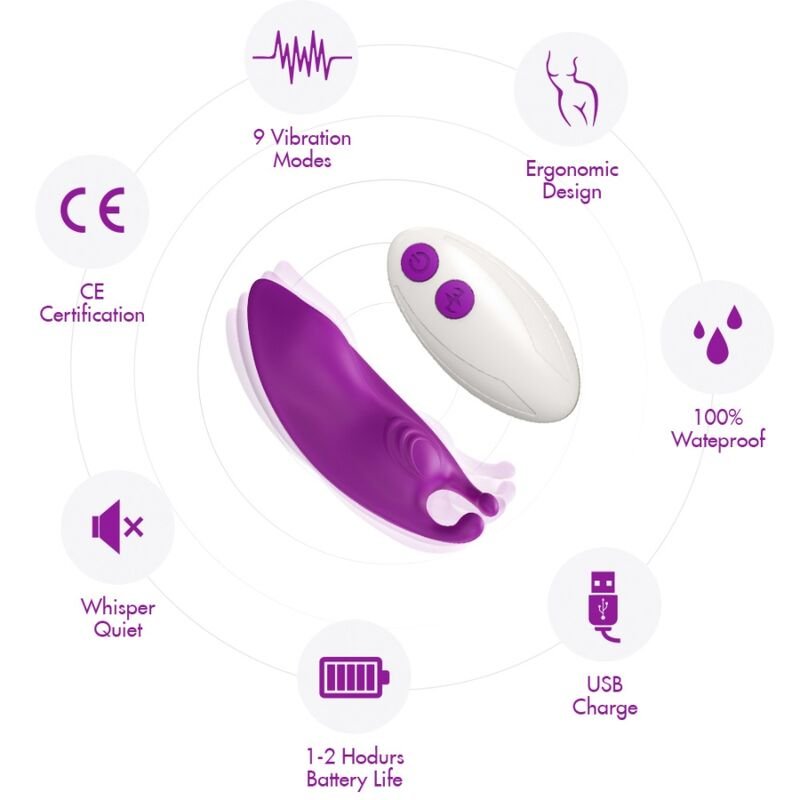ARMONY - HONEYBEE WEARABLE PANTIES VIBRATOR G-SPOT FUCHSIA - FREE APP - Image 3