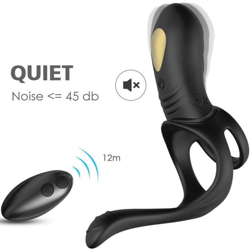 ARMONY - JOY JUMPER RING VIBRATOR FOR COUPLES  ANAL PLUG REMOTE CONTROL BLACK