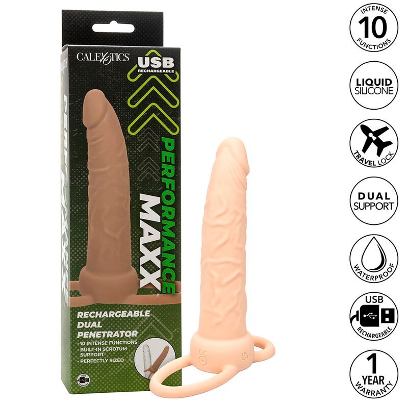 CALEXOTICS - PERFORMANCE MAXX RECHARGABLE DUAL PENETRATOR LIGHT SKIN - Image 3