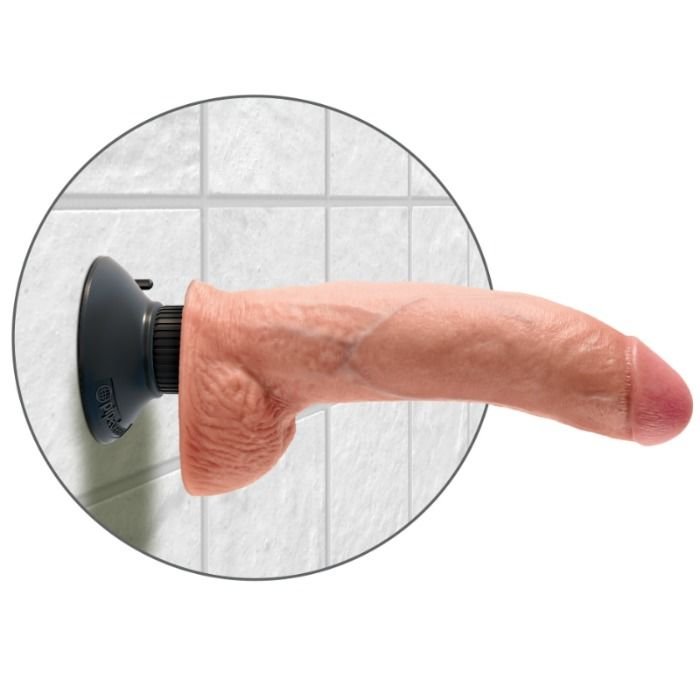 KING COCK - 23 CM VIBRATING COCK WITH BALLS FLESH - Image 4