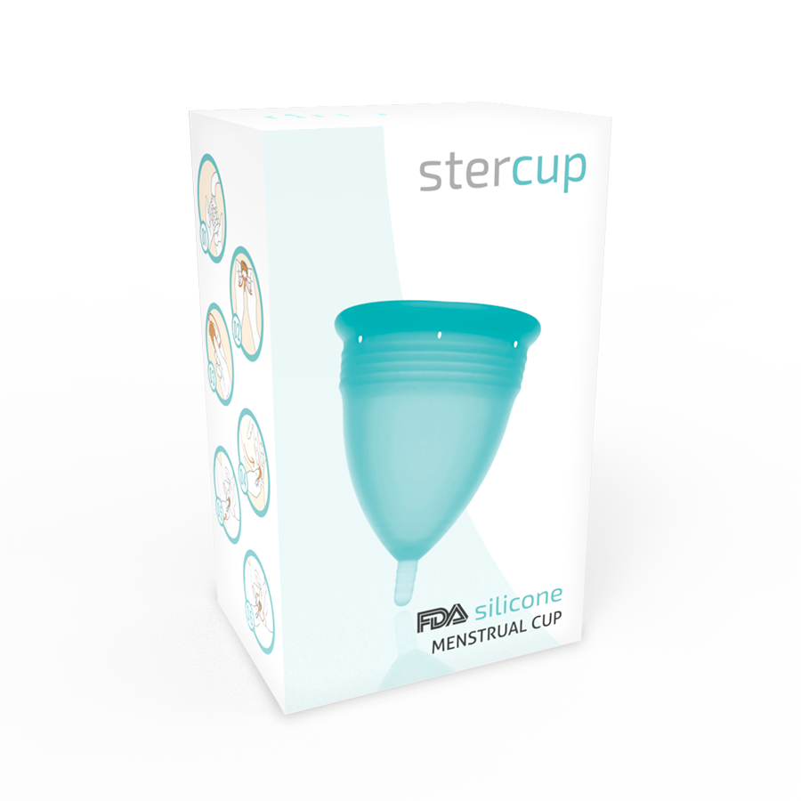 STERCUP - FDA SILICONE MENSTRUAL CUP AQUAMARINE - SIZE S - Image 5