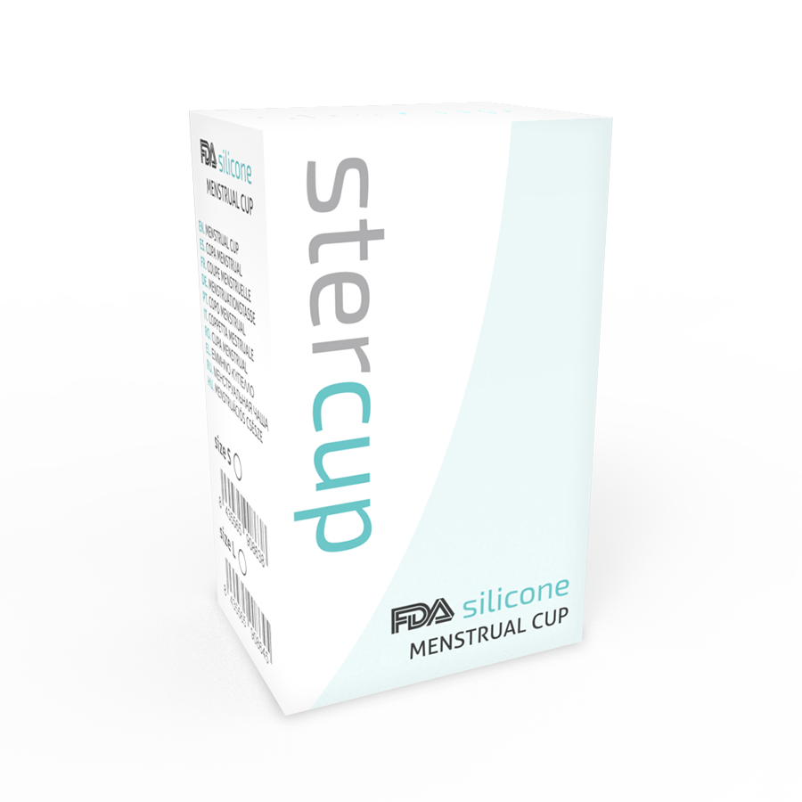 STERCUP - FDA SILICONE MENSTRUAL CUP AQUAMARINE - SIZE S - Image 4