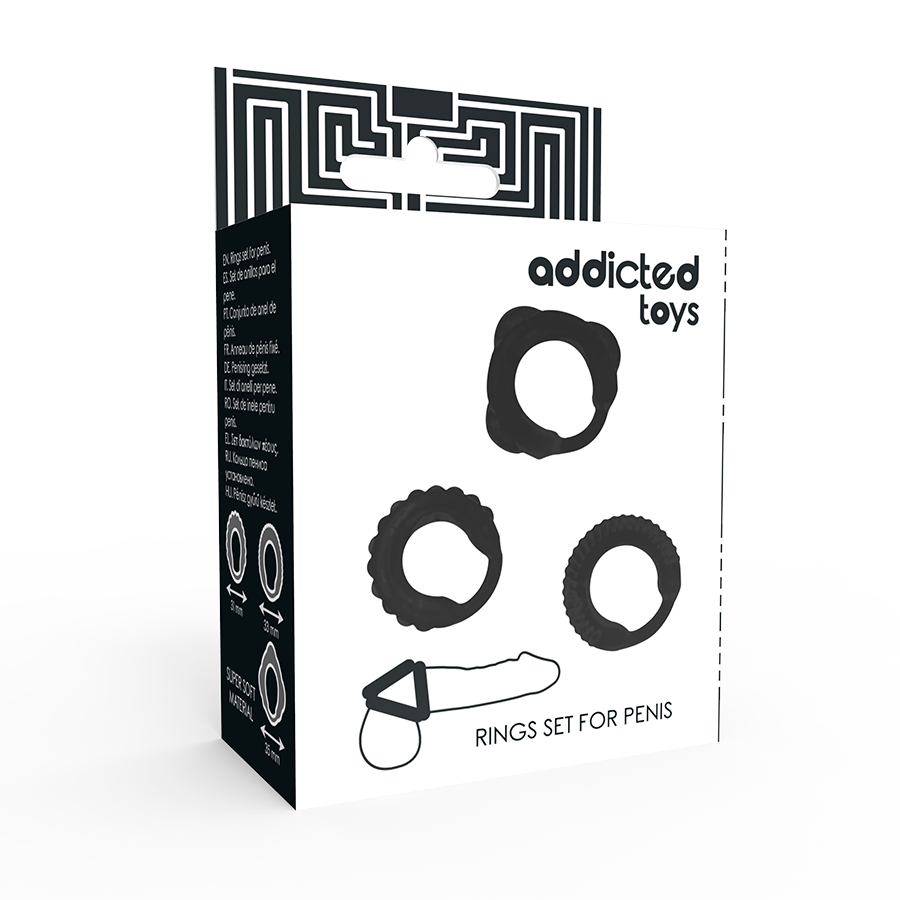 ADDICTED TOYS - C-RING SET BLACK - Image 4