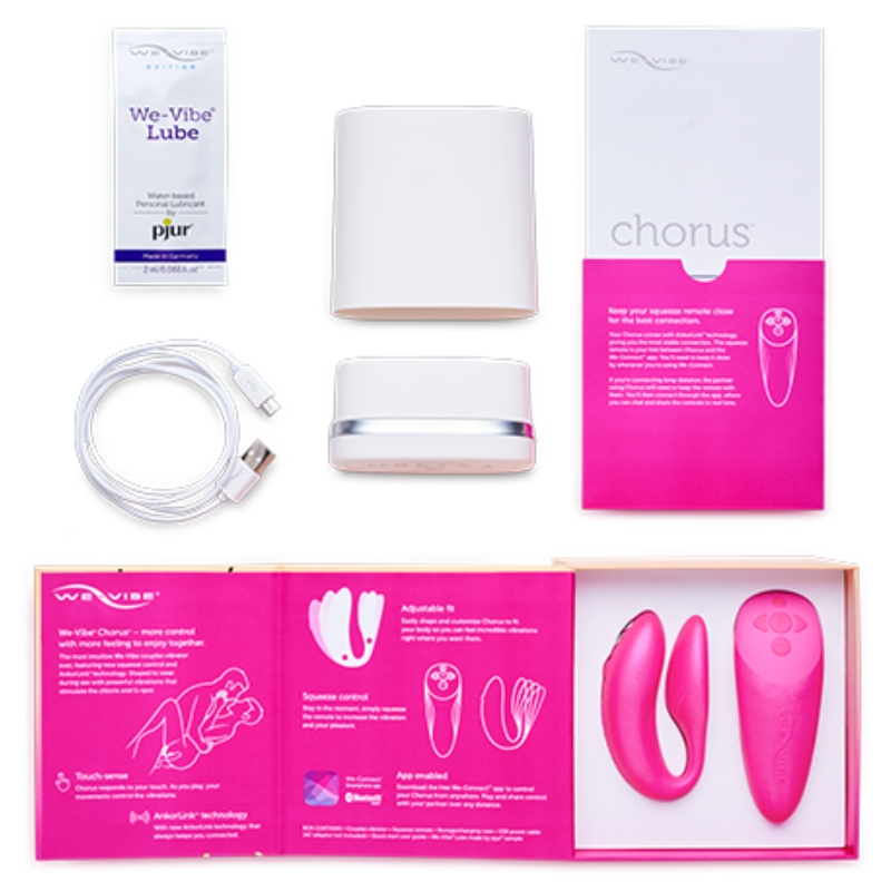 WE-VIBE - CHORUS VIBRATOR FOR COUPLES WITH SQUEEZE CONTROL PINK - Image 4