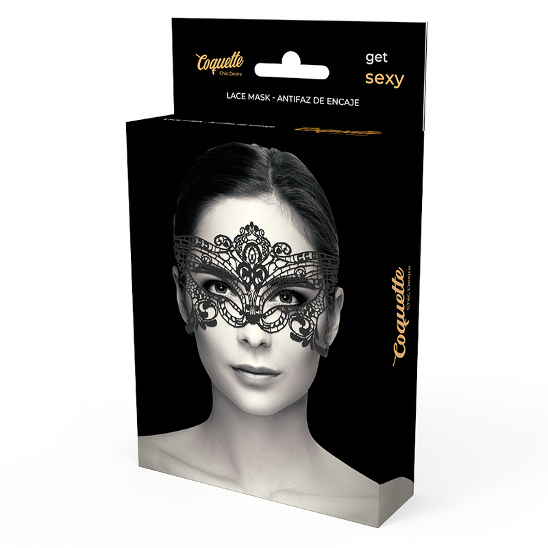 COQUETTE CHIC DESIRE - LACE MASK BLACK - Image 3