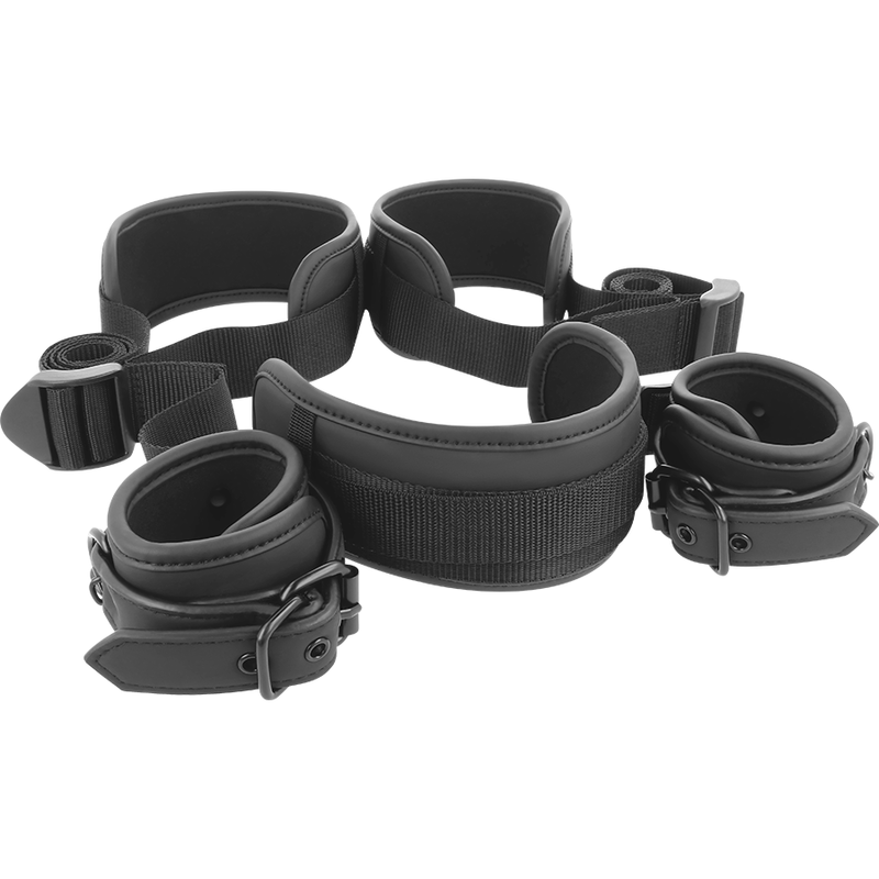 FETISH SUBMISSIVE - MASTER POSITION WITH 4 NOPRENE-LINED HANDCUFFS - Image 3