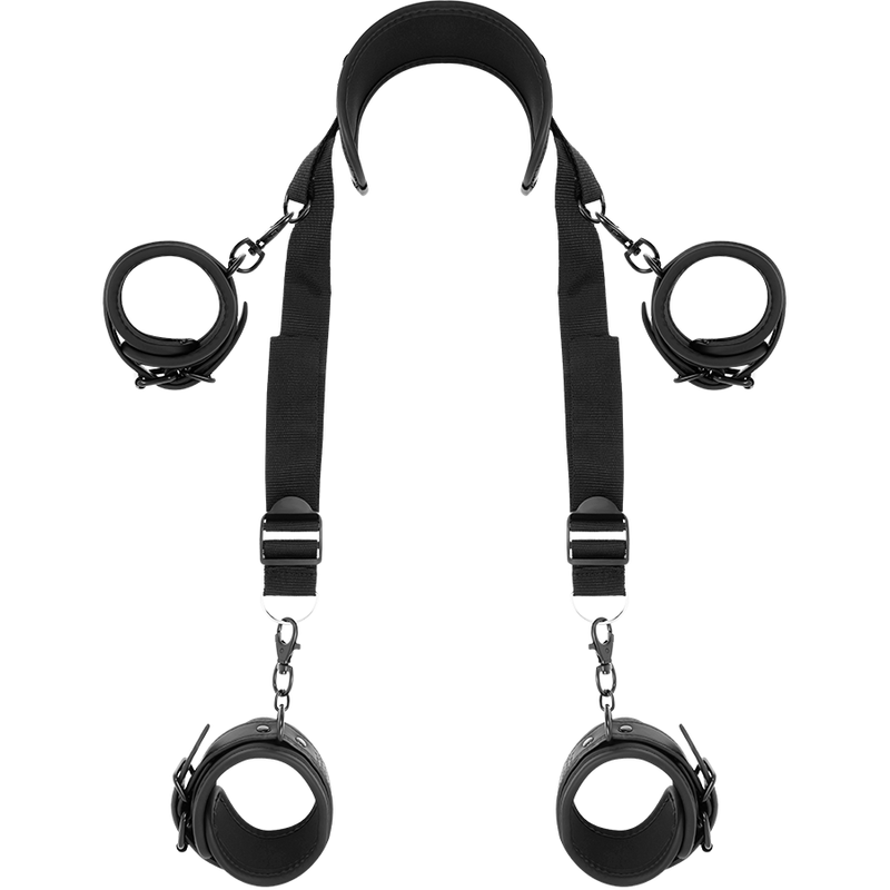 FETISH SUBMISSIVE - MASTER POSITION WITH 4 NOPRENE-LINED HANDCUFFS - Image 2